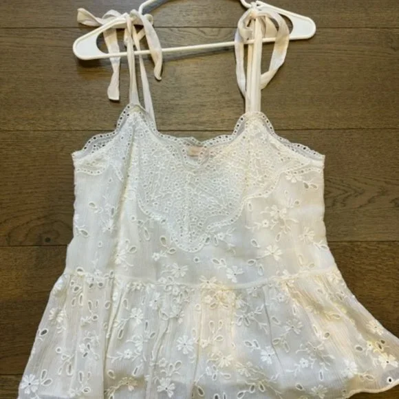 Rebecca Taylor White Lace Top - Picture 1 of 3